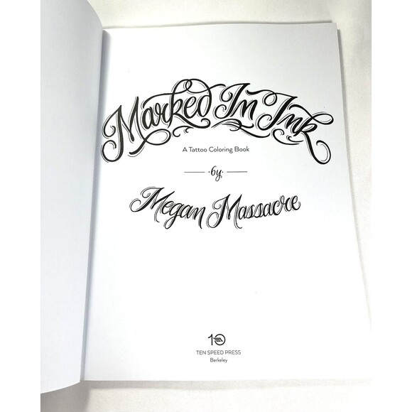 Marked in Ink A Tattoo Coloring Book by Megan Massacre Trade Paperback - Picture 8 of 13